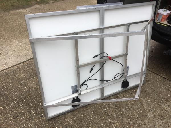 Adjustable portable panel frame