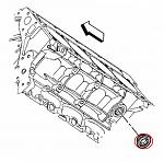 coolant drain on block  alternate location