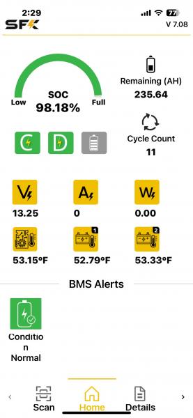 IMG 8136 This is a screen shot of my App showing my 200AH Battery Status by itself